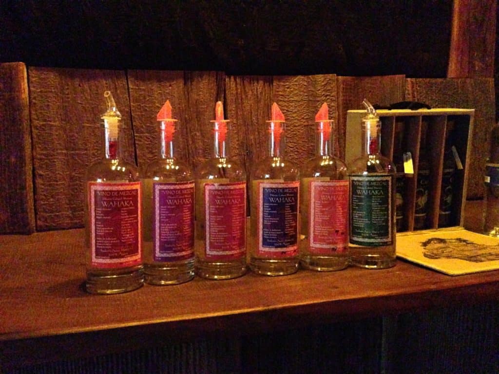 The full Vino de Mezcal lineup. 