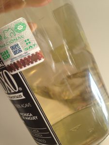 Note the yellow tint of the mezcal.