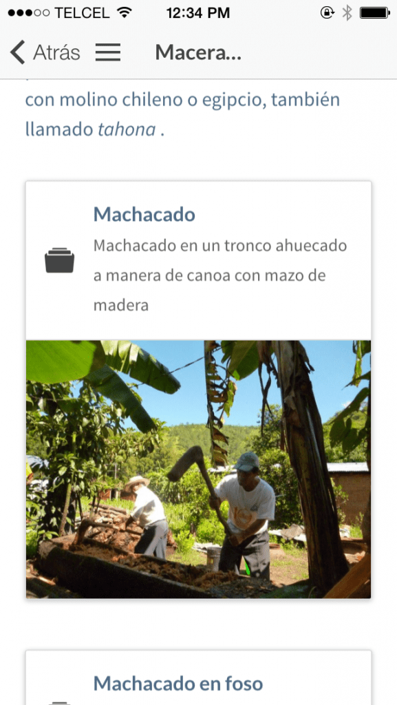 A screenshot from Ulises Torrentera's Mezcaleria app. 