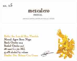 Mezcalero 15 label