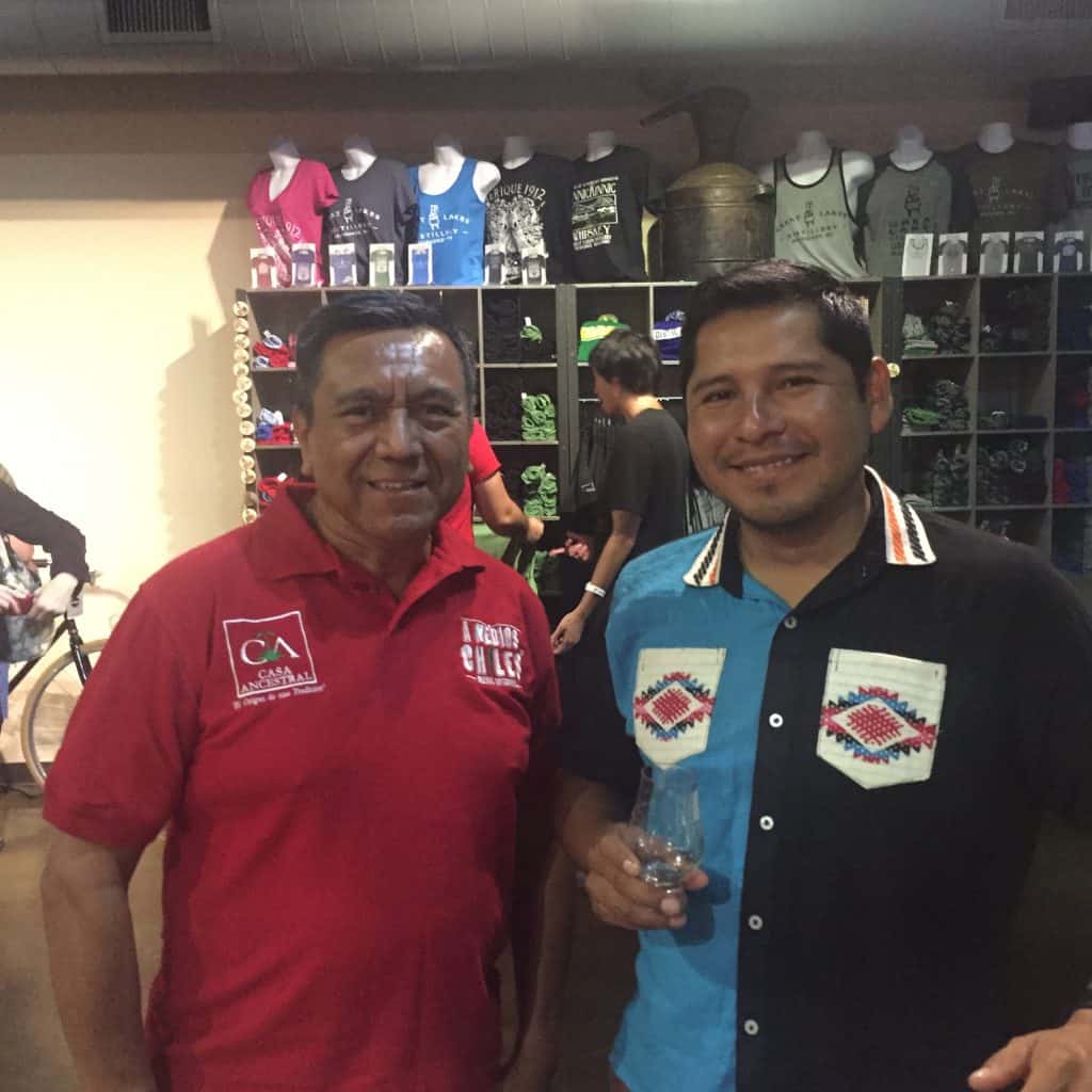 Don Armando Isidro Aquino of A Medios Chiles (left) and Carlos Mendez of Cruz de Fuego. 