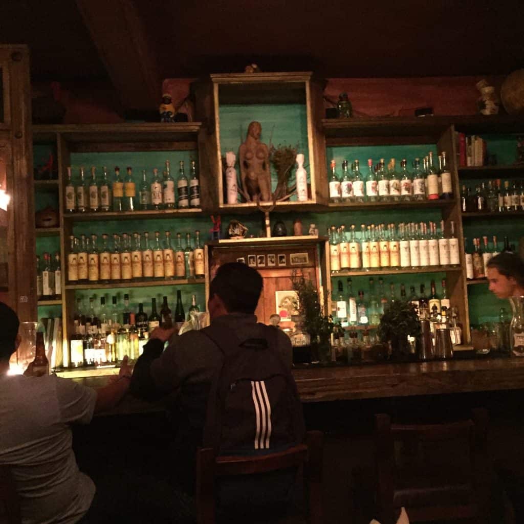 The bar at Mezcalogia