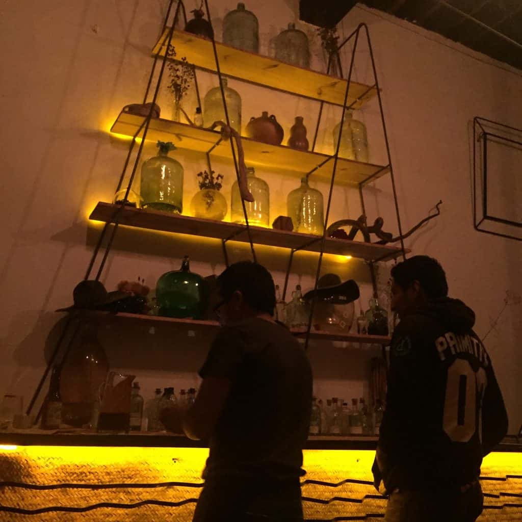 The bar at Archivo Maguey